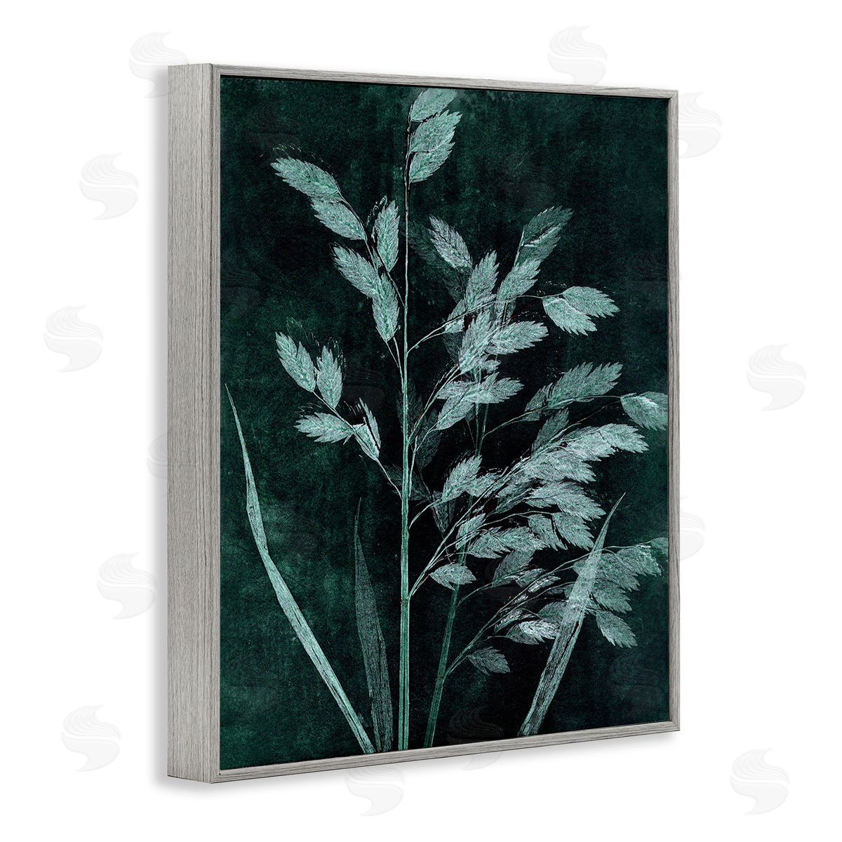 Pernille Folcarelli Green Botanical Imprints Gray Framed Giclee Wall Art Print