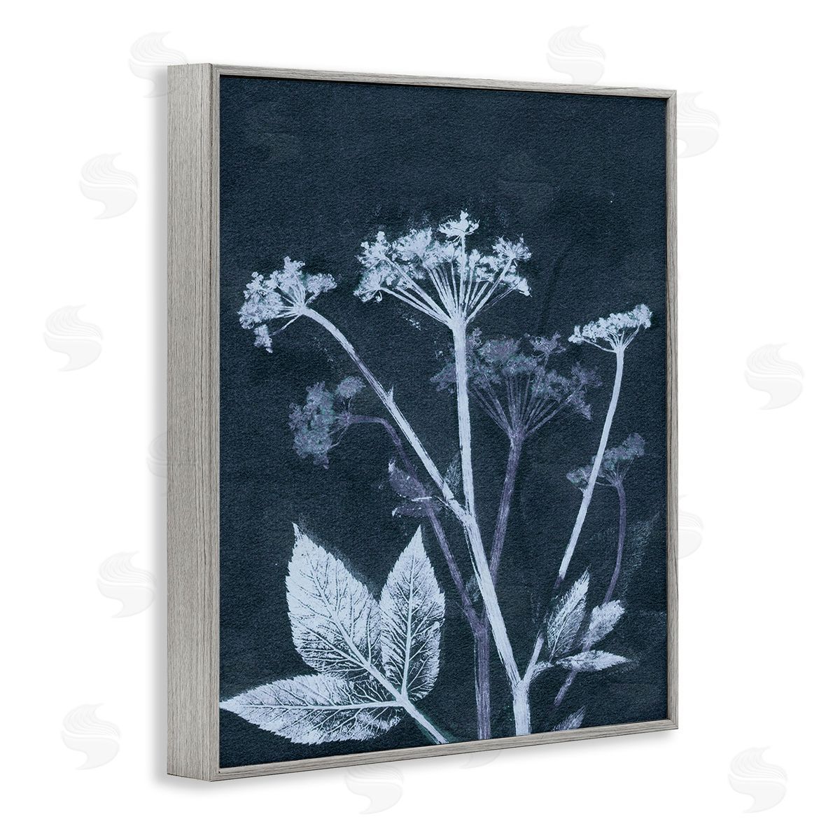 Pernille Folcarelli Spring Botanical Shapes Gray Framed Giclee Wall Art Print