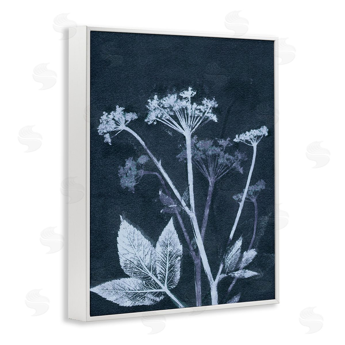 Pernille Folcarelli Spring Botanical Shapes White Framed Giclee Wall Art Print