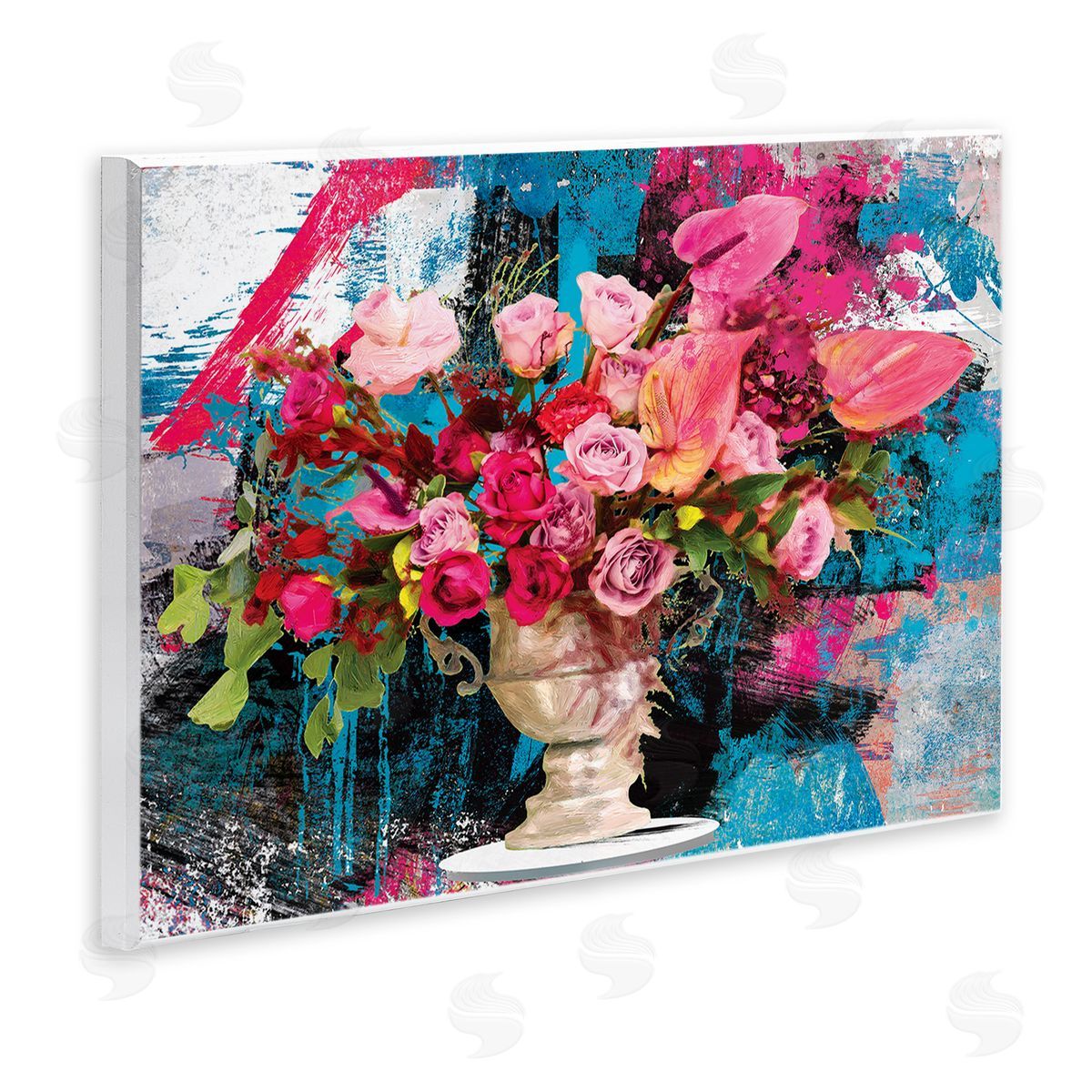 Porter Hastings Urban Rose Bouquet Wooden Wall Plaque Art Print
