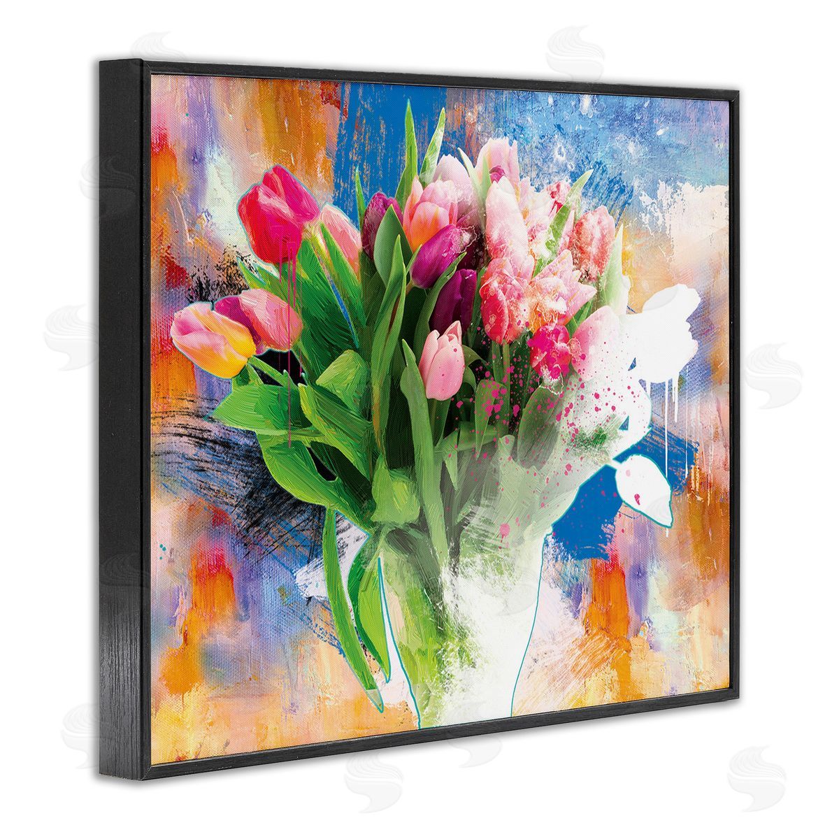 Porter Hastings Urban Spring Bouquet Black Framed Giclee Wall Art Print