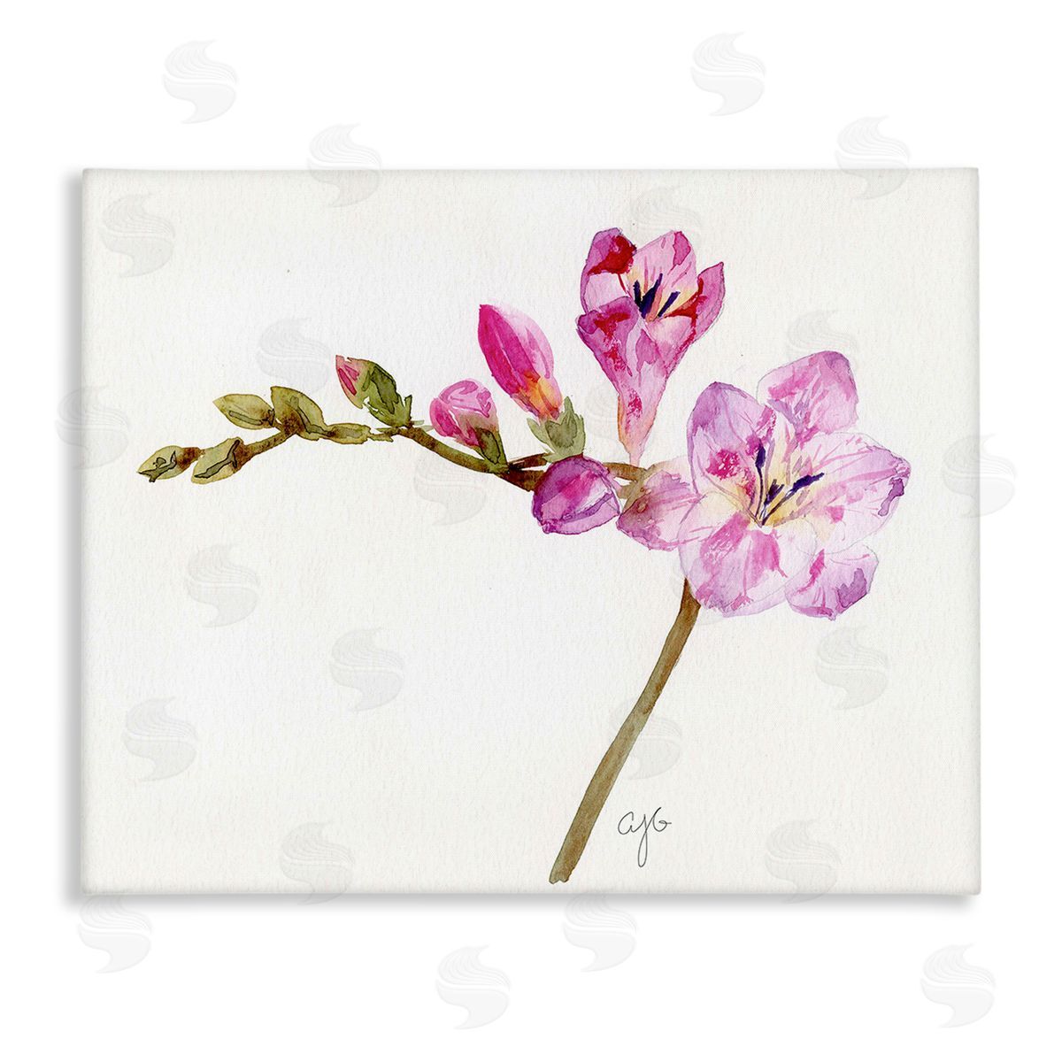 Alexandria Gilbert Kincaid Orchid Flower Sprig Canvas Wall Art Print