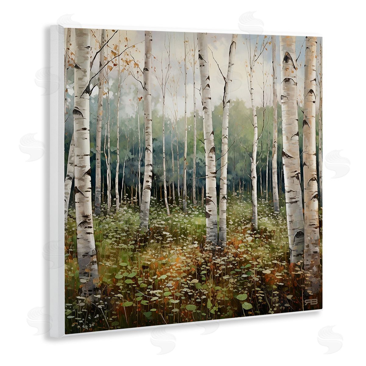 RB Birch Forest Vegetation Wooden Wall Plaque Art Print