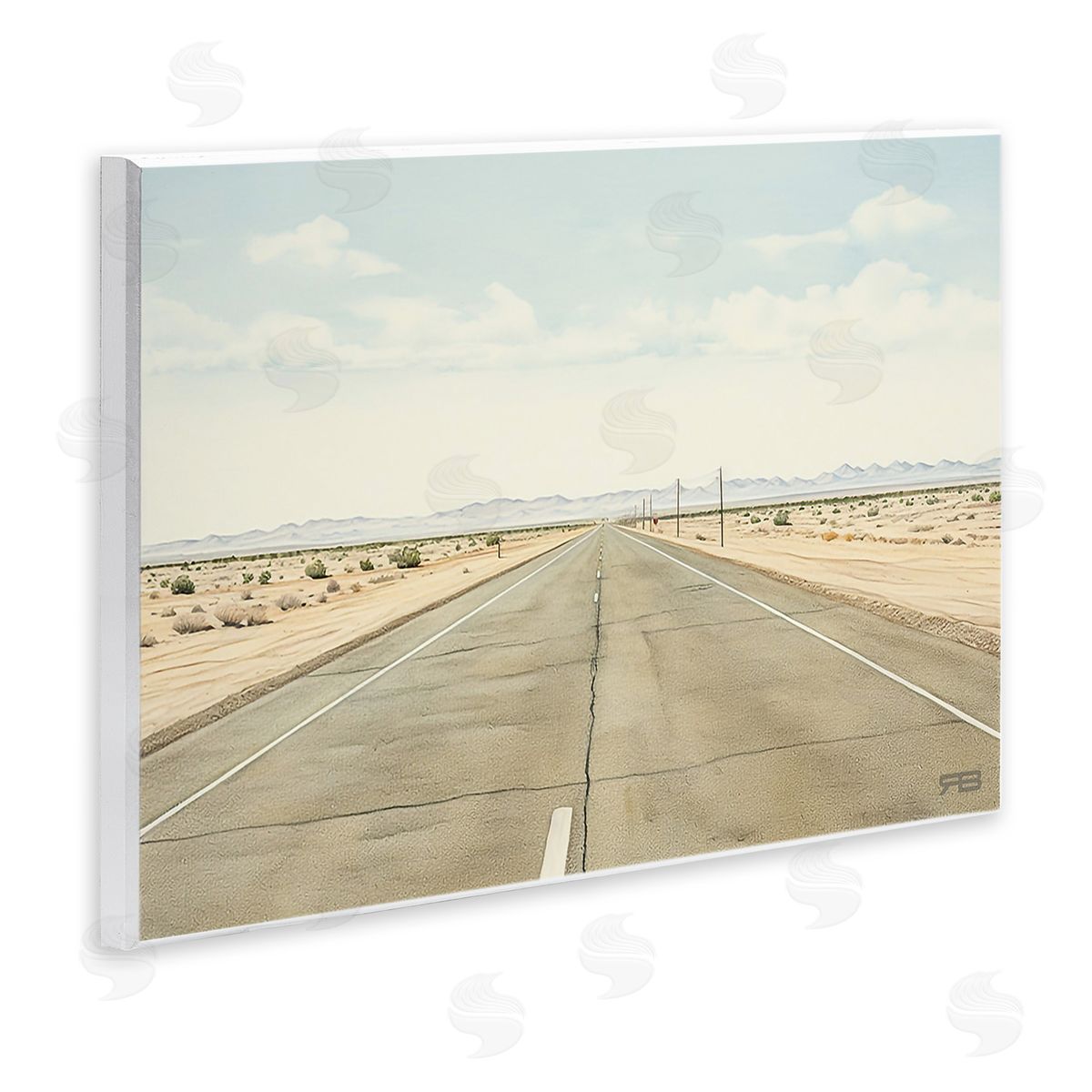 RB Scenic Desert Road Wooden Wall Plaque Art Print