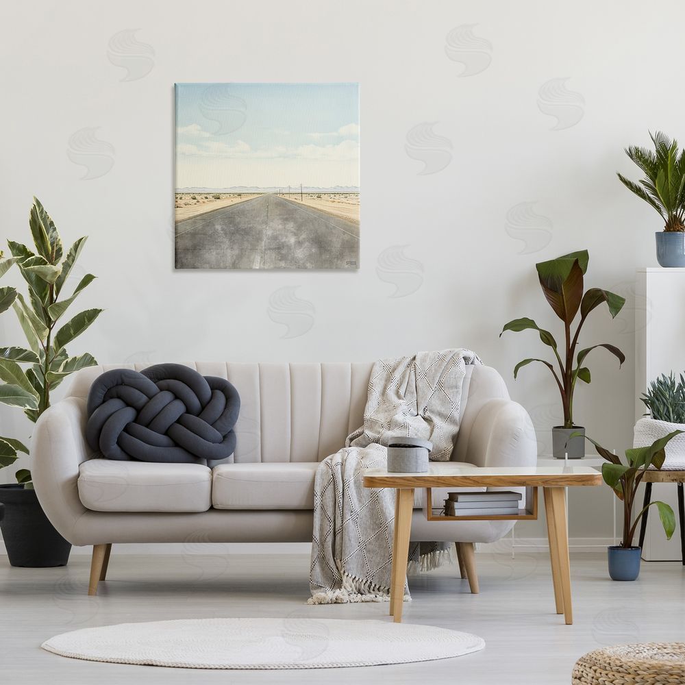 RB Desert Horizon Highway Canvas Wall Art Print in Room