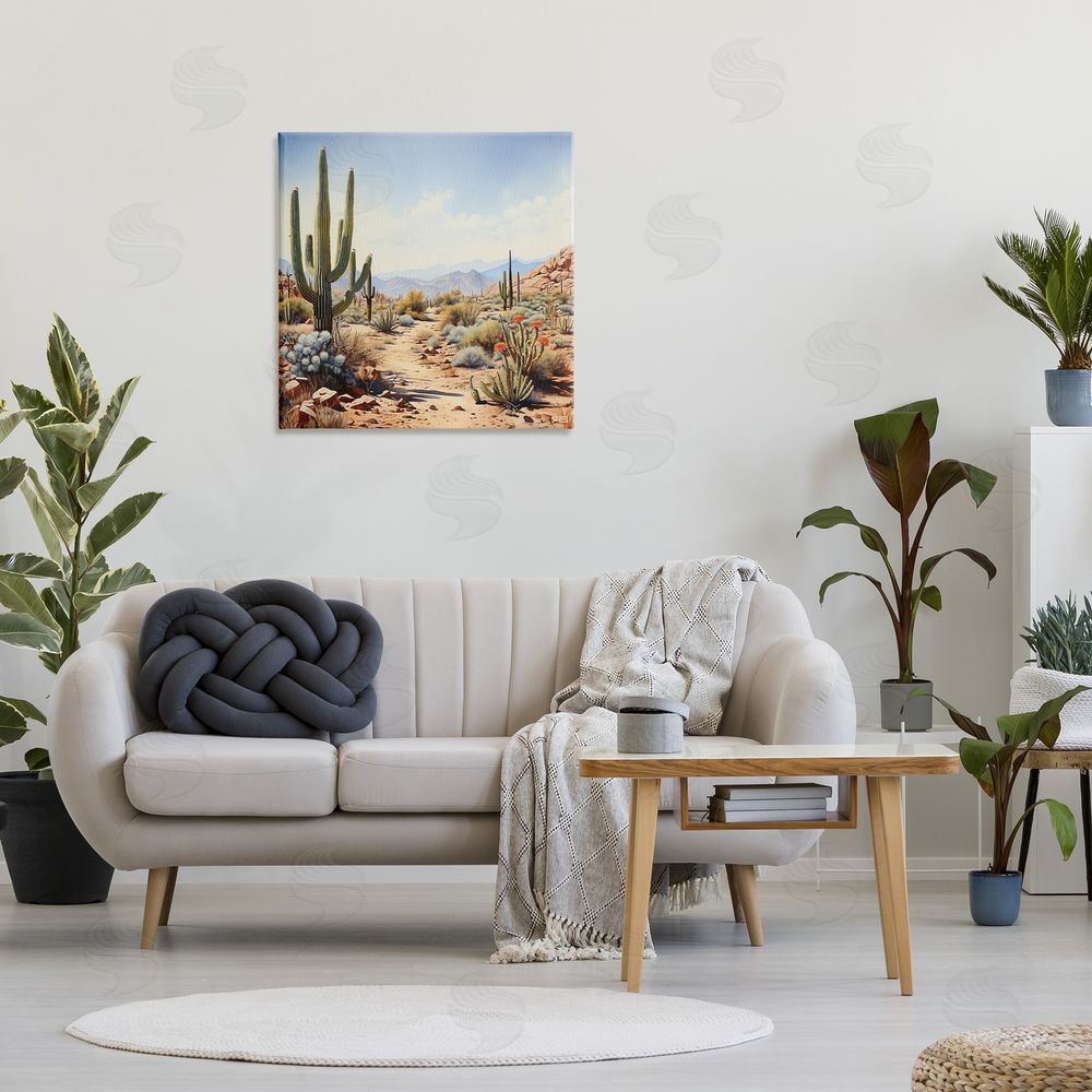 RB Desert Cactus Path Canvas Wall Art Print in Room