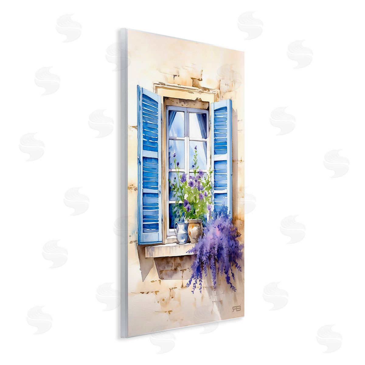 RB Cottage Windowsill Bouquet Wooden Wall Plaque Art Print