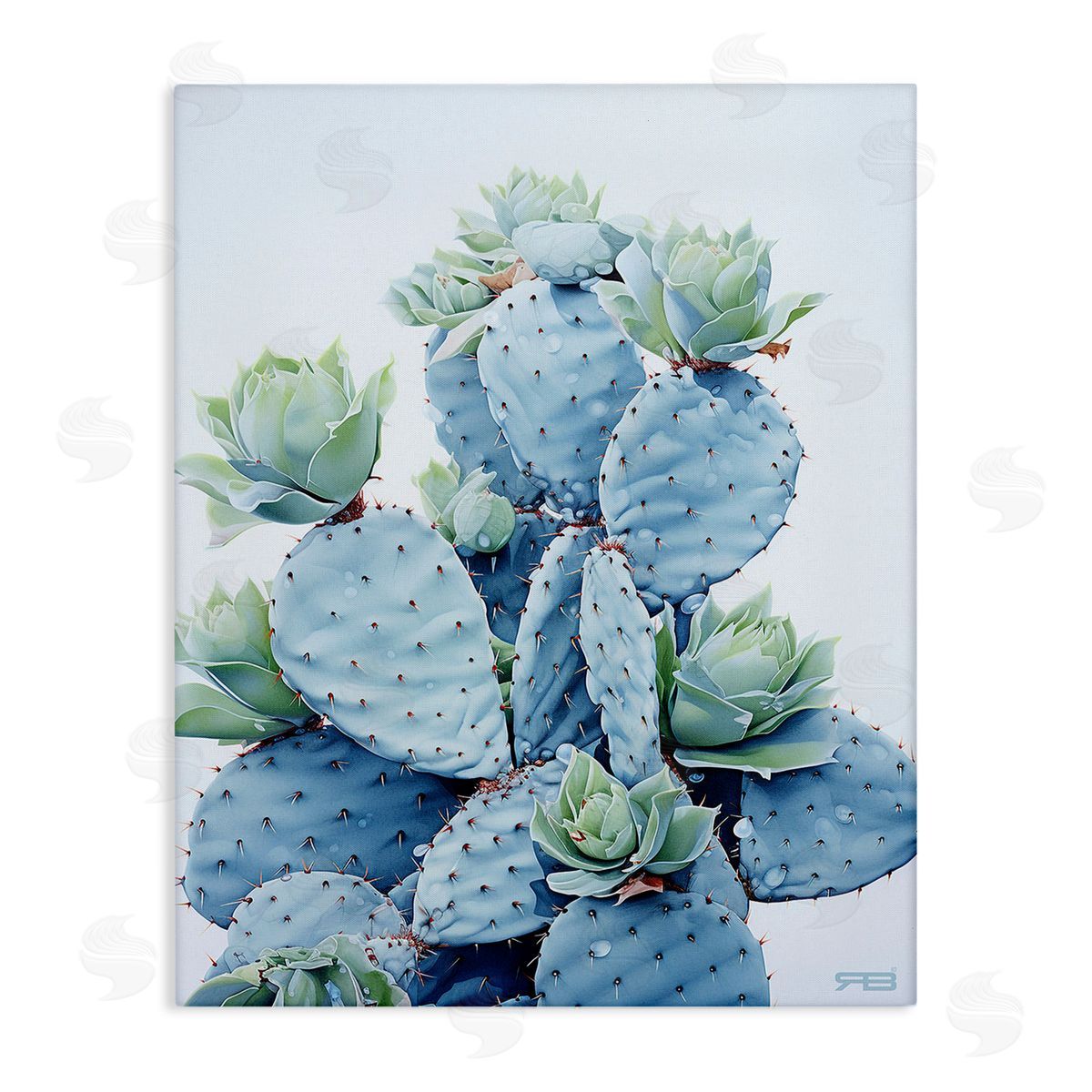 RB Blooming Succulents & Cactus Canvas Wall Art Print