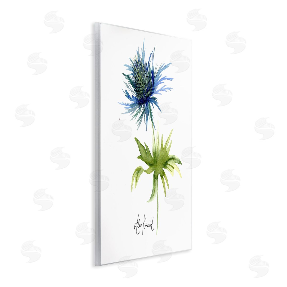 Alexandria Gilbert Kincaid Minimal Thistle Flower Wooden Wall Plaque Art Print