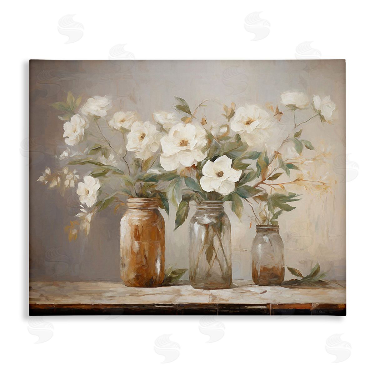 Ramona Murdock Vintage Farmhouse Blooms Canvas Wall Art Print