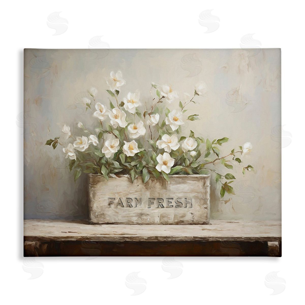 Ramona Murdock Farm Fresh Flower Planter Canvas Wall Art Print