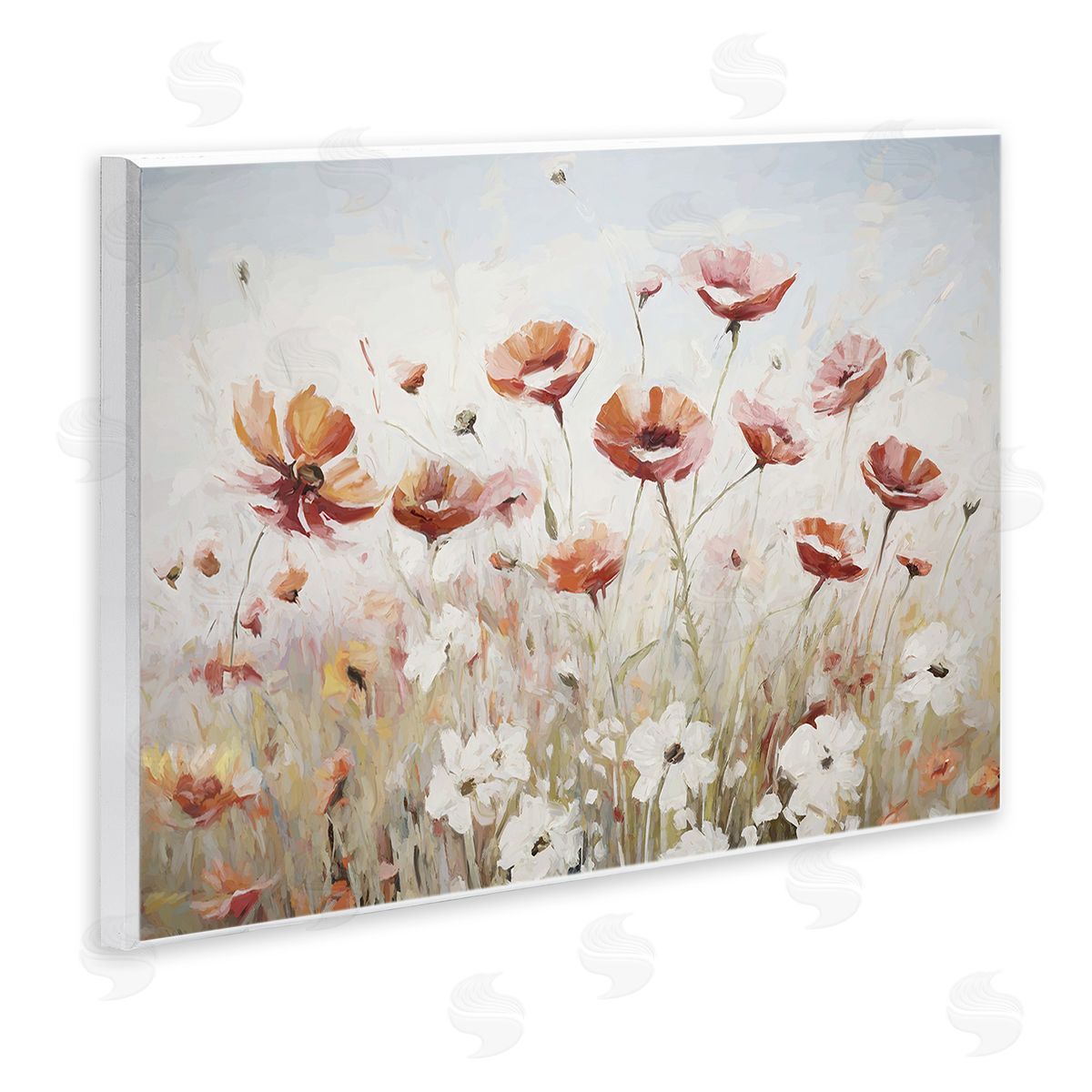 Ramona Murdock Dynamic Poppy Meadow Wooden Wall Plaque Art Print