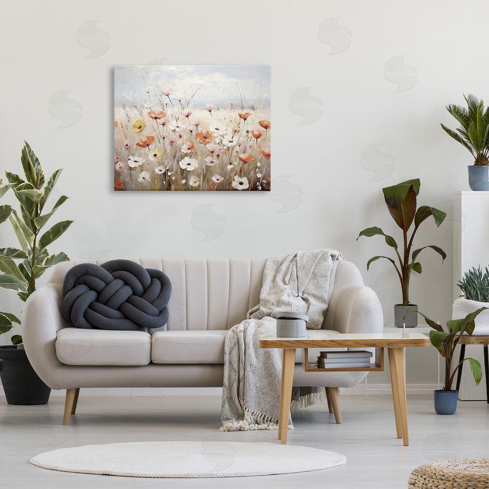 Ramona Murdock Charming Flower Meadow Canvas Wall Art Print in Room