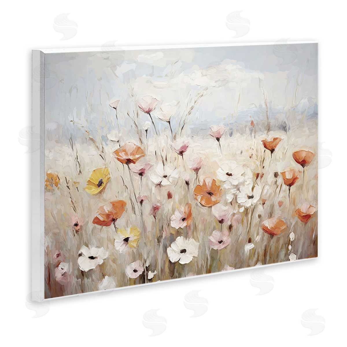 Ramona Murdock Charming Flower Meadow Wooden Wall Plaque Art Print