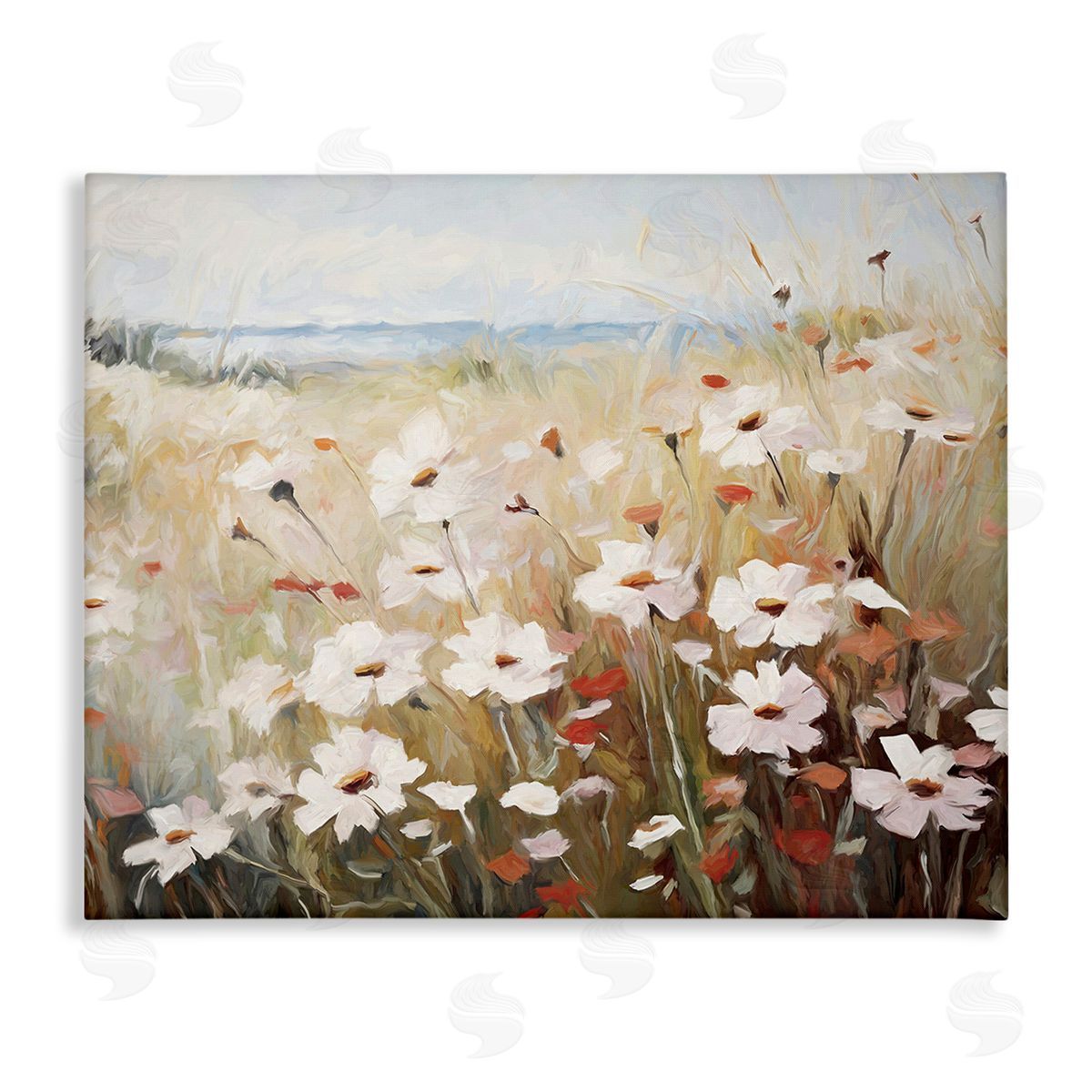 Ramona Murdock Windblown Meadow Flowers Canvas Wall Art Print