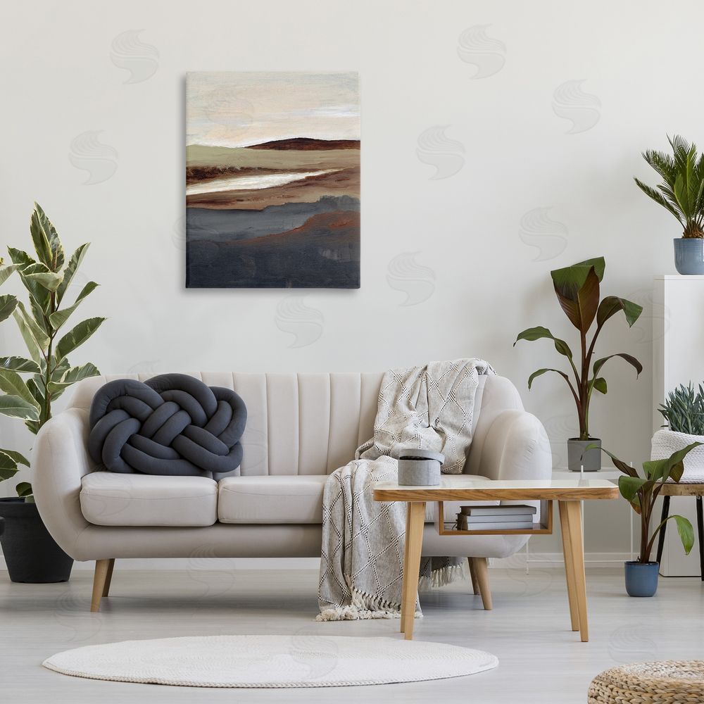 Nikita Jariwala Rustic Hills Abstraction Canvas Wall Art Print in Room