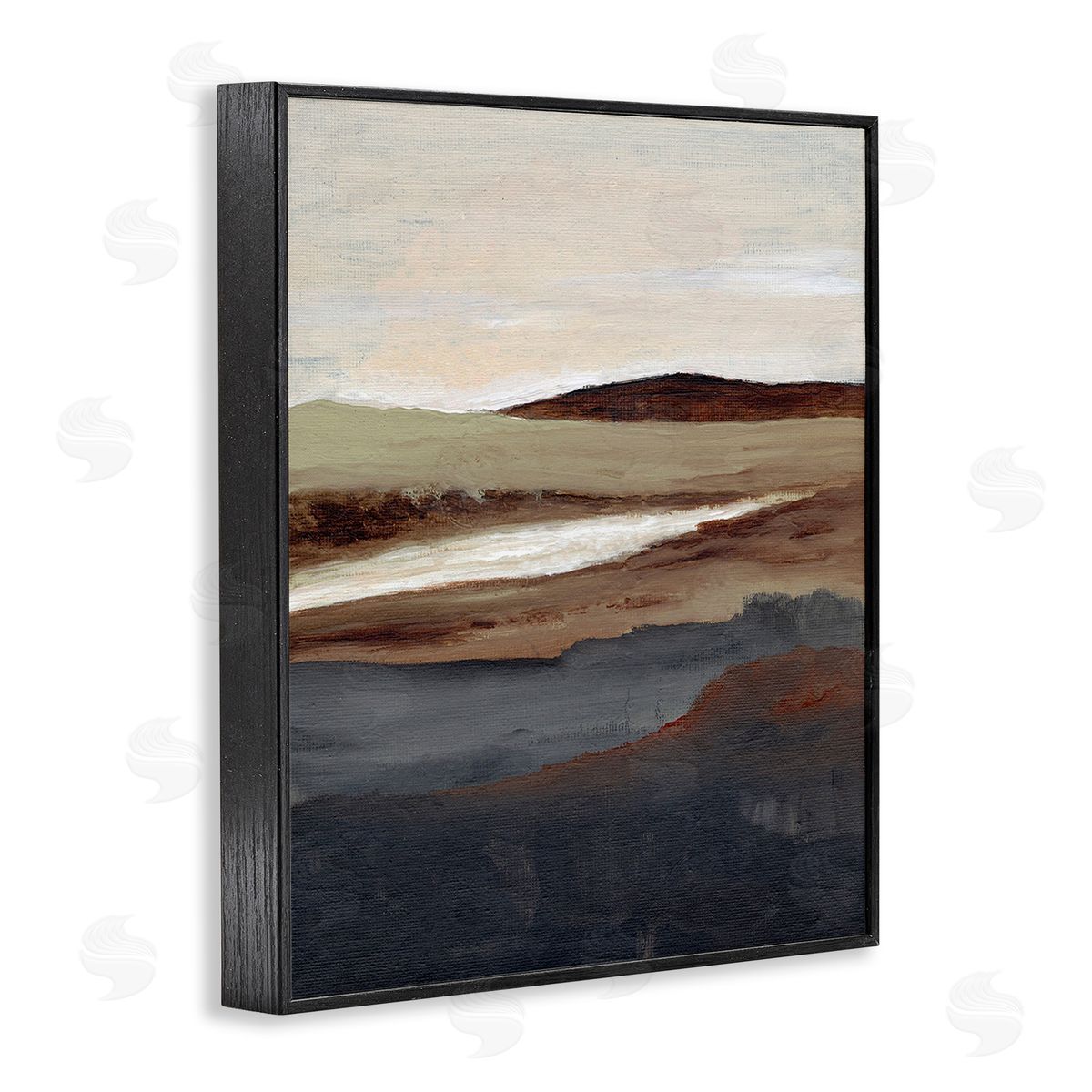 Nikita Jariwala Rustic Hills Abstraction Black Framed Giclee Wall Art Print