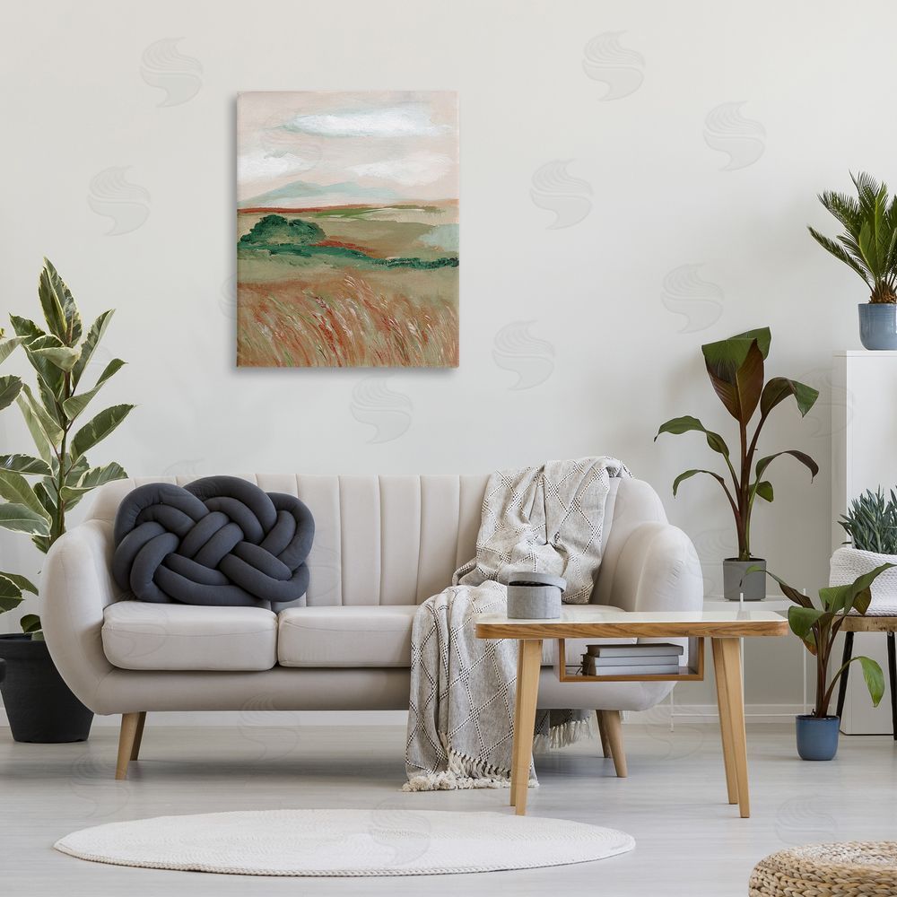 Nikita Jariwala Windy Plains Abstraction Canvas Wall Art Print in Room