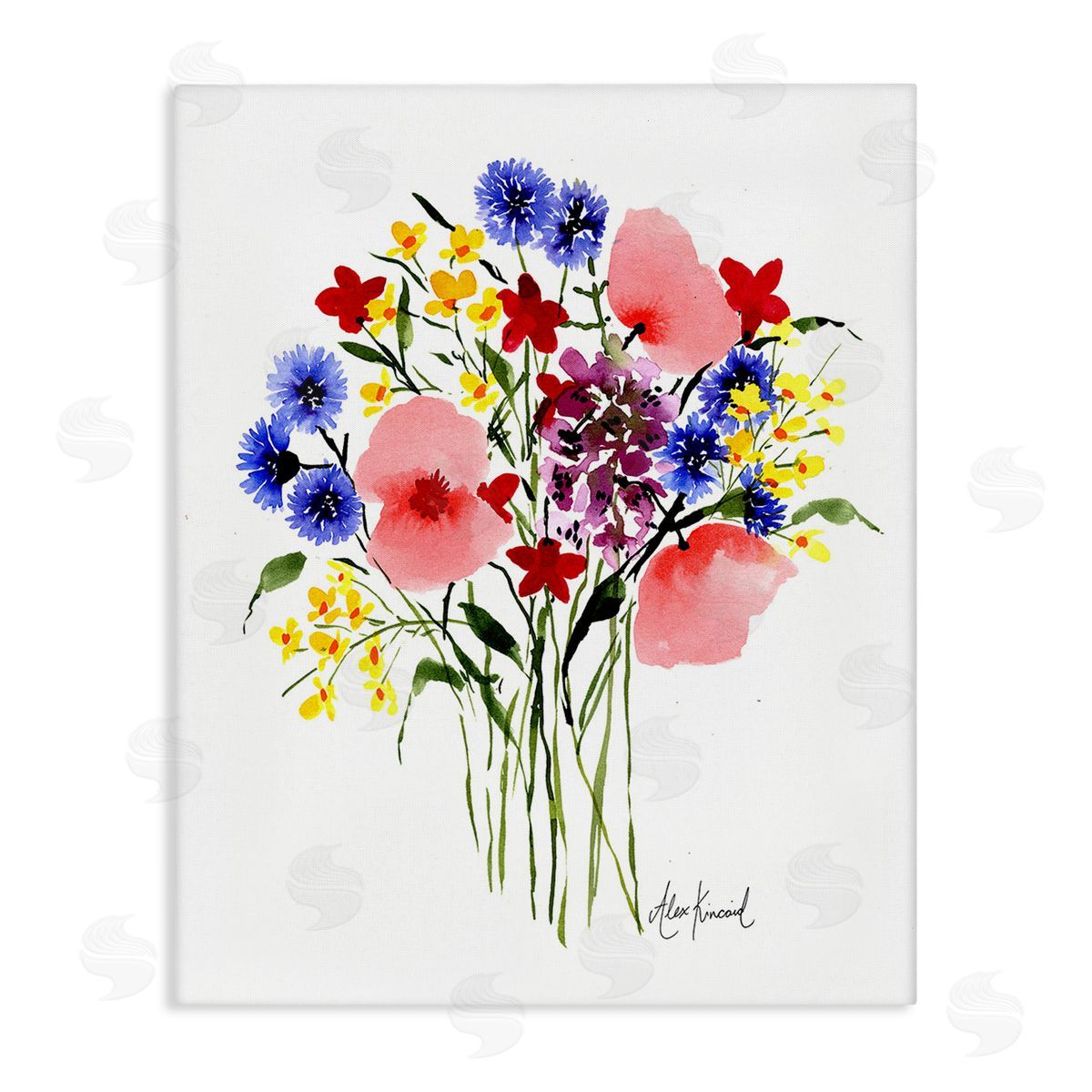 Alexandria Gilbert Kincaid Varied Flower Clusters Canvas Wall Art Print