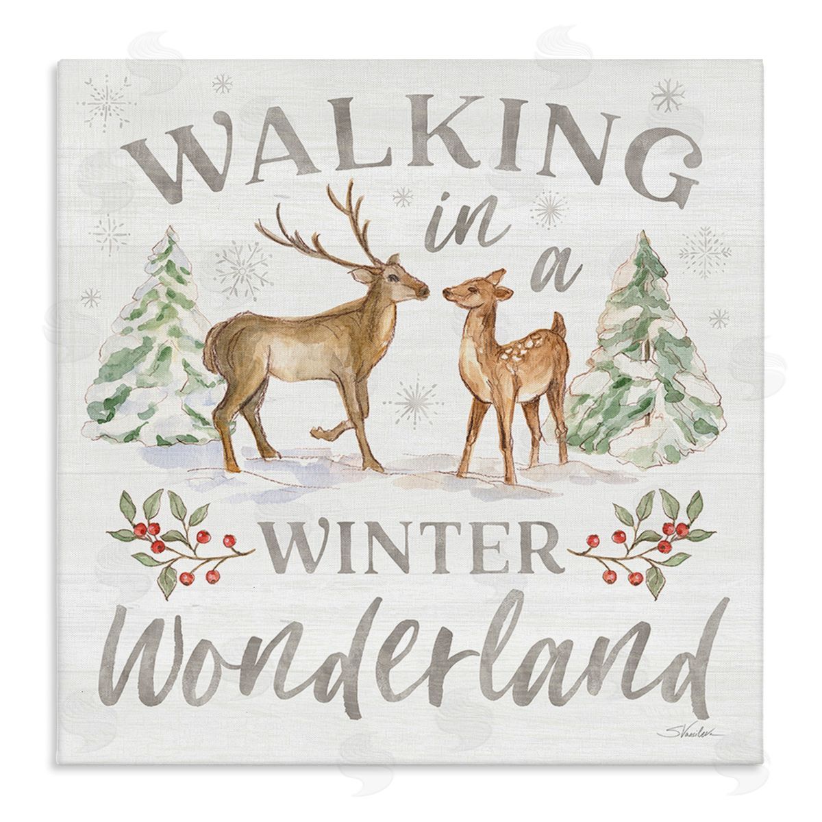 Silvia Vassileva Winter Wonderland Snow Scene Canvas Wall Art Print