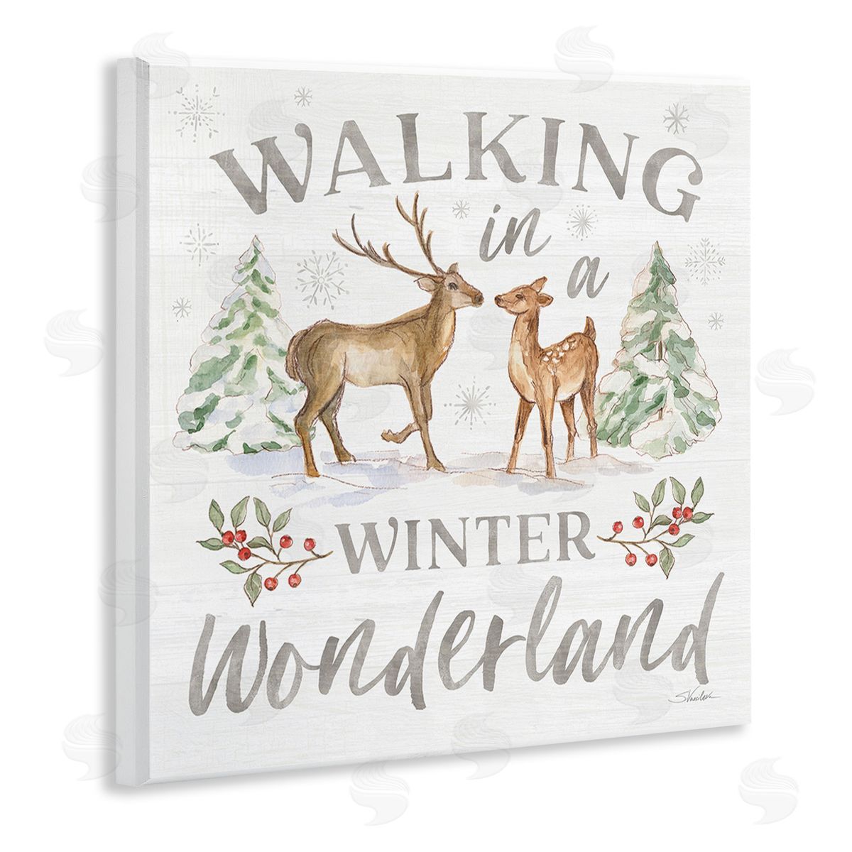 Silvia Vassileva Winter Wonderland Snow Scene Wooden Wall Plaque Art Print
