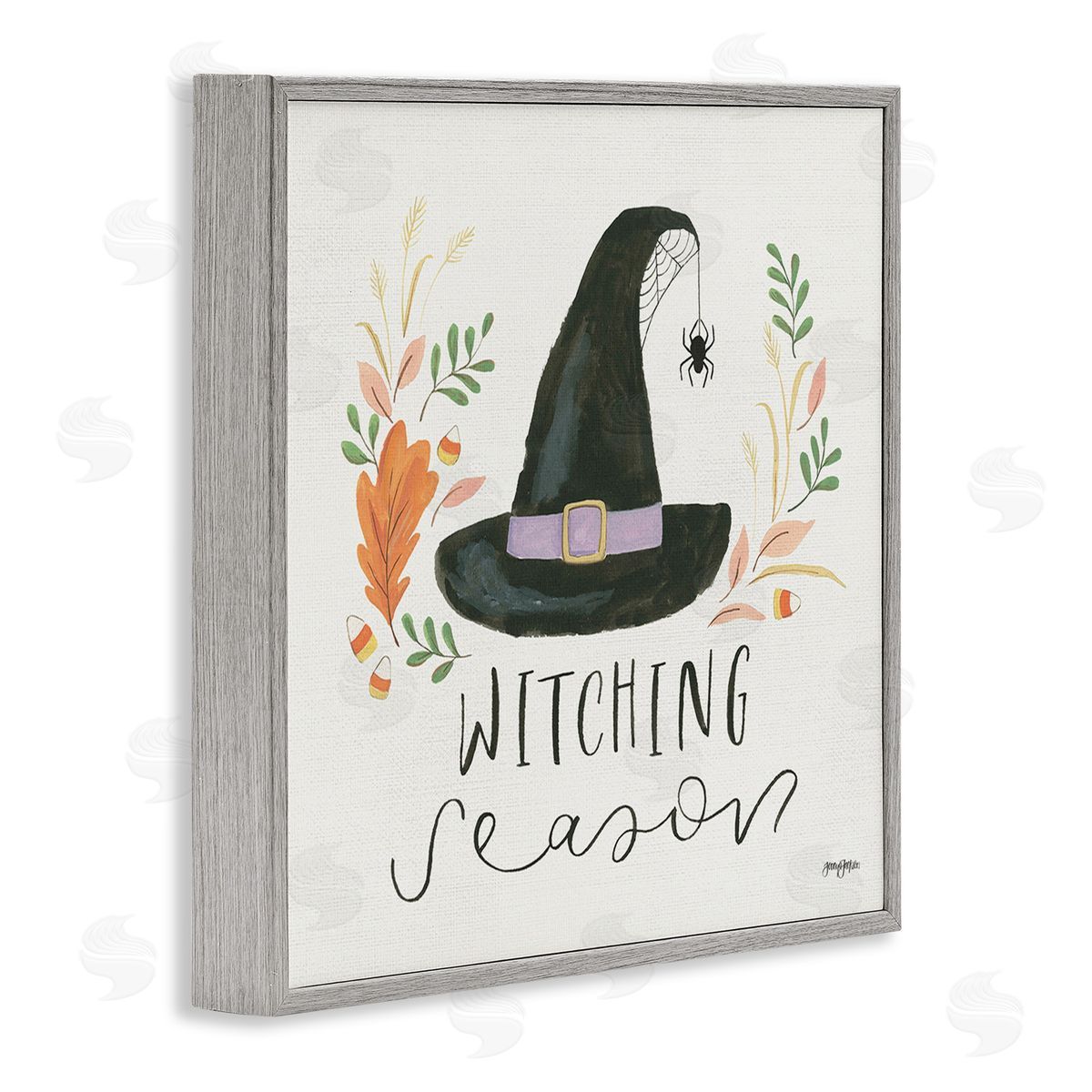 Jenaya Jackson Whimsical Witching Season Gray Framed Giclee Wall Art Print