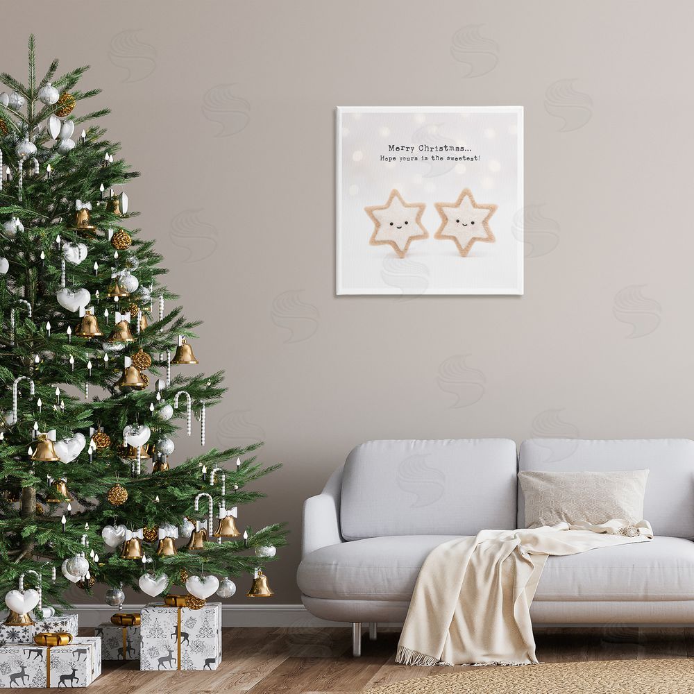 Lemon & Sugar Christmas Cookie Phrase Canvas Wall Art Print in Room