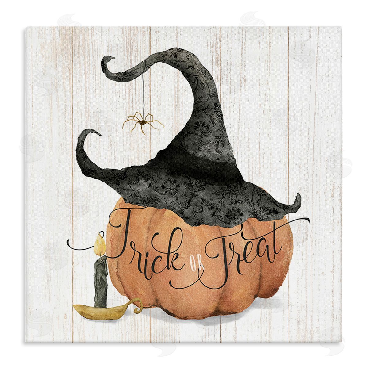 Deane Beesley Pumpkin & Witch Hat Canvas Wall Art Print