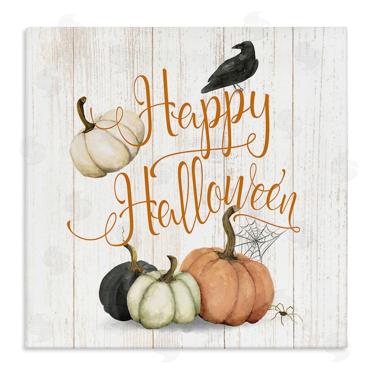 Deane Beesley Rustic Happy Halloween Canvas Wall Art Print