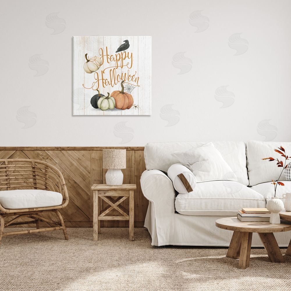 Deane Beesley Rustic Happy Halloween Canvas Wall Art Print in Room
