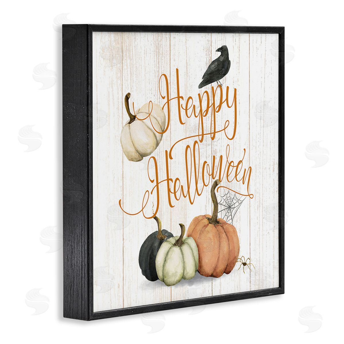 Deane Beesley Rustic Happy Halloween Black Framed Giclee Wall Art Print