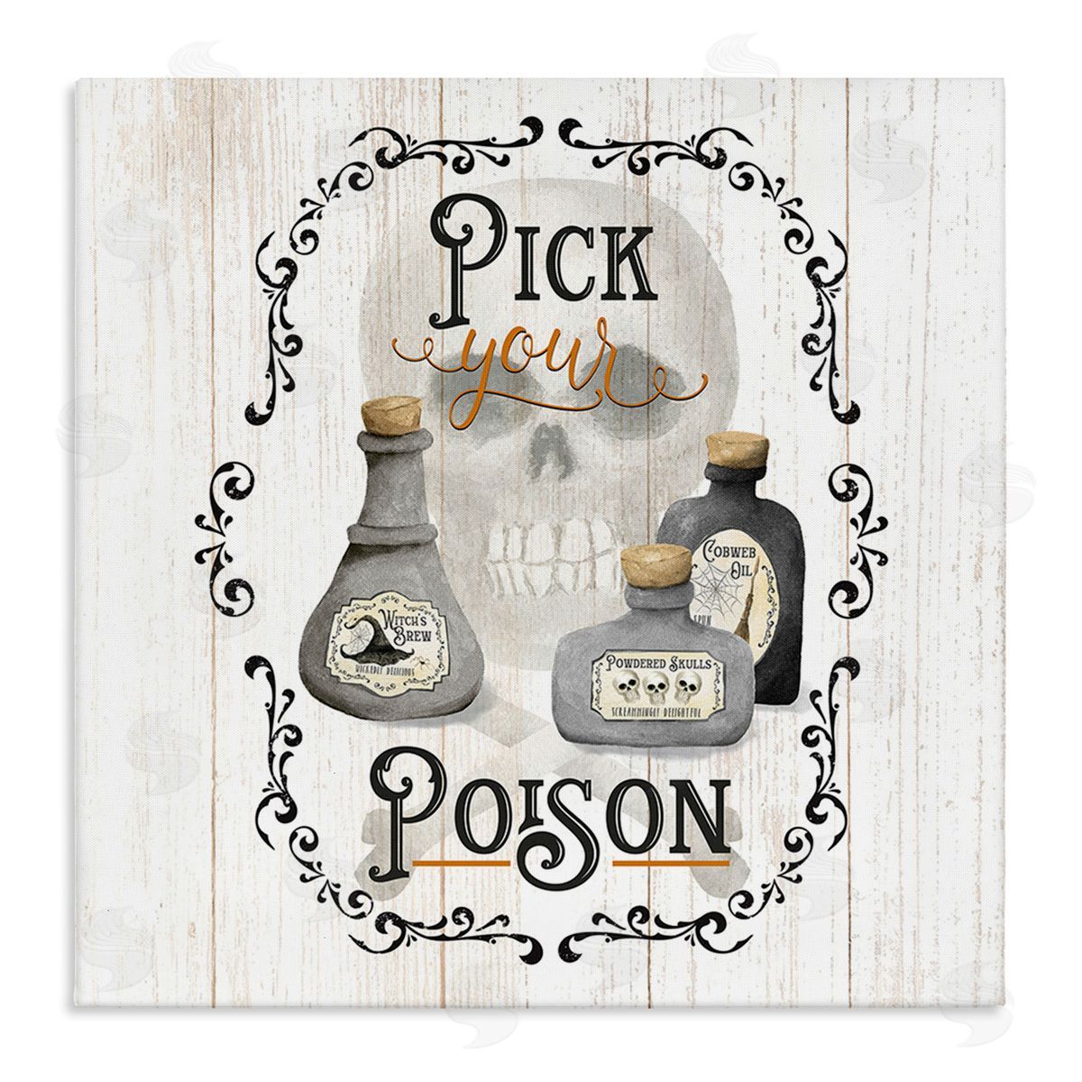 Deane Beesley Halloween Poison Jars Canvas Wall Art Print