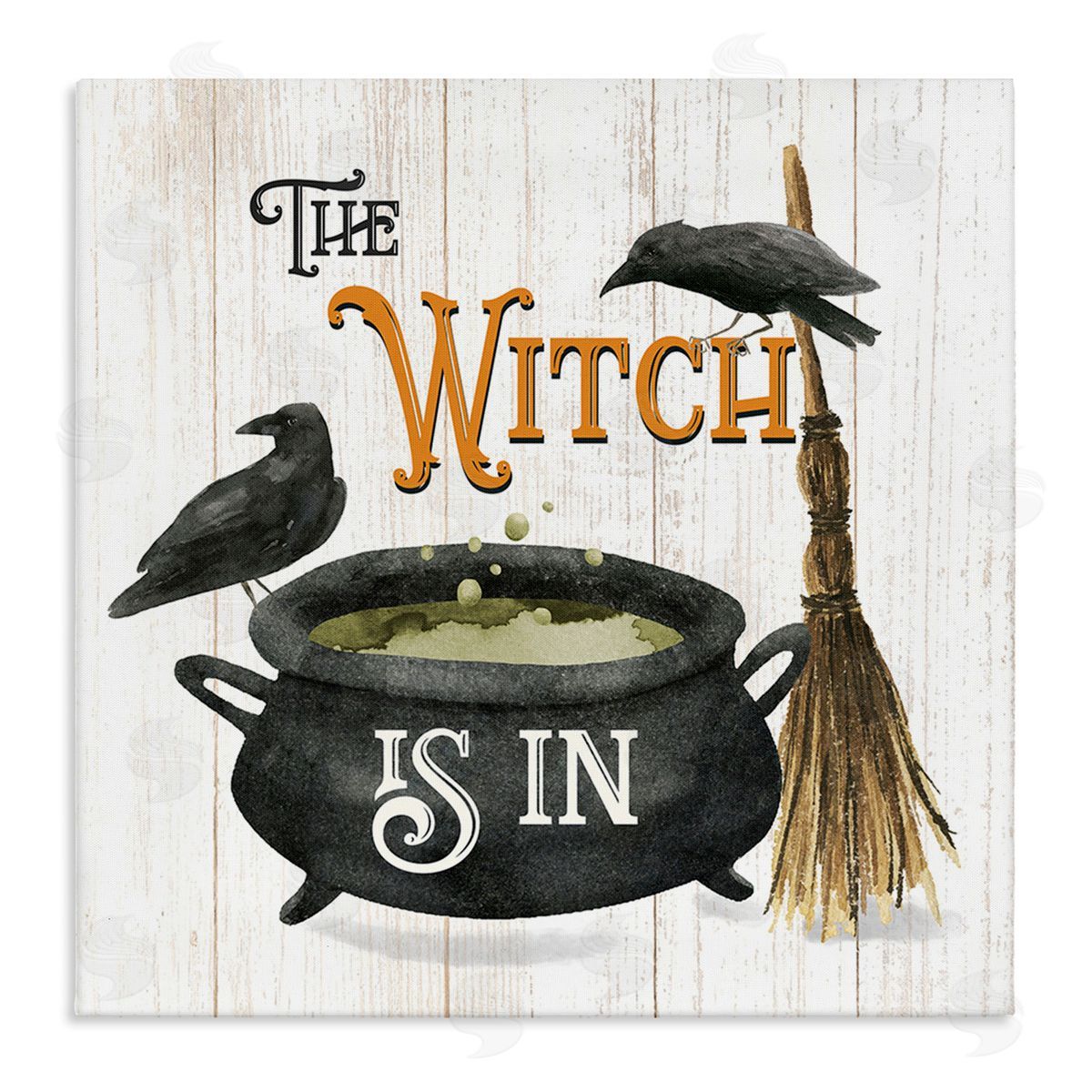 Deane Beesley Witch Cauldron & Crows Canvas Wall Art Print
