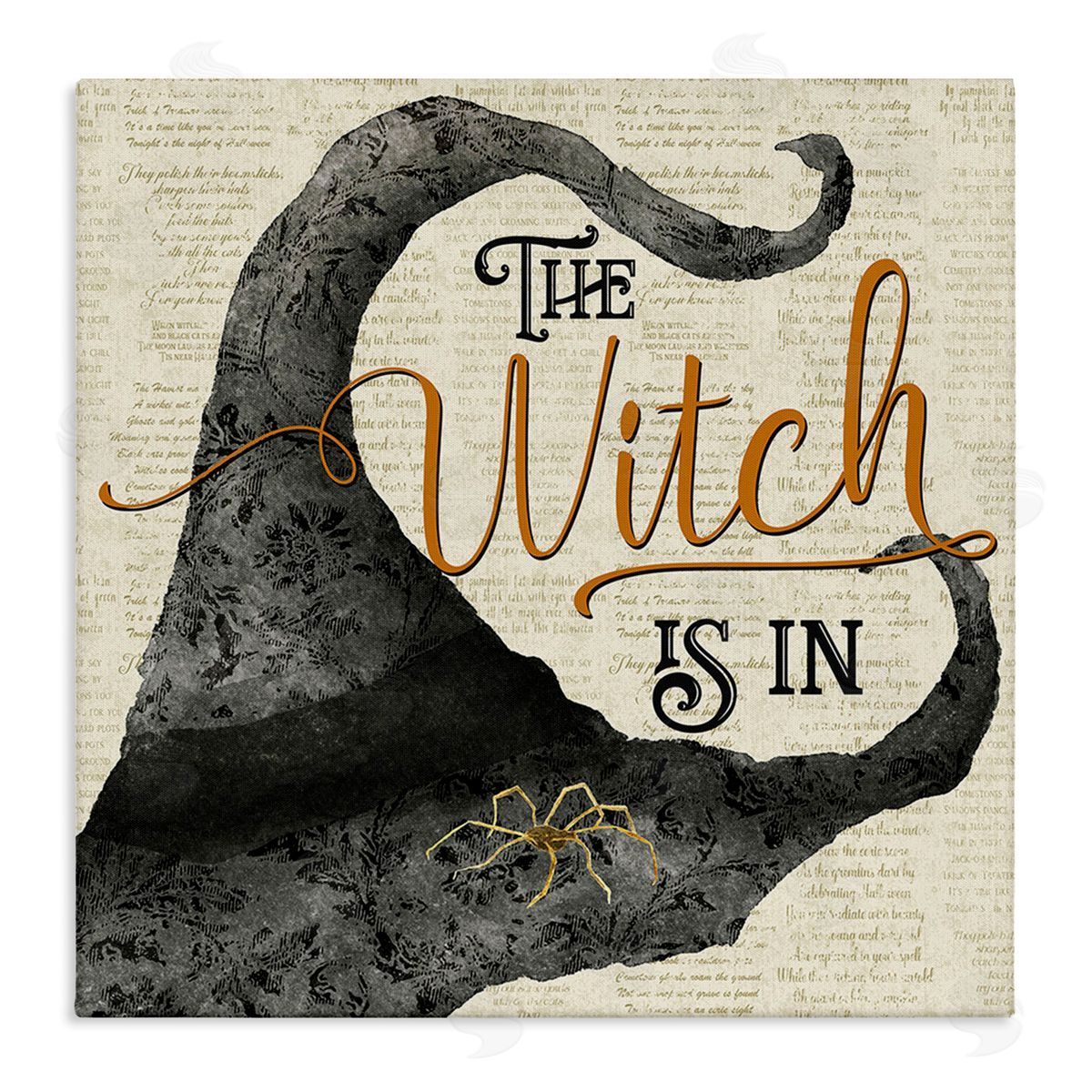 Deane Beesley Vintage Witch Hat Phrase Canvas Wall Art Print
