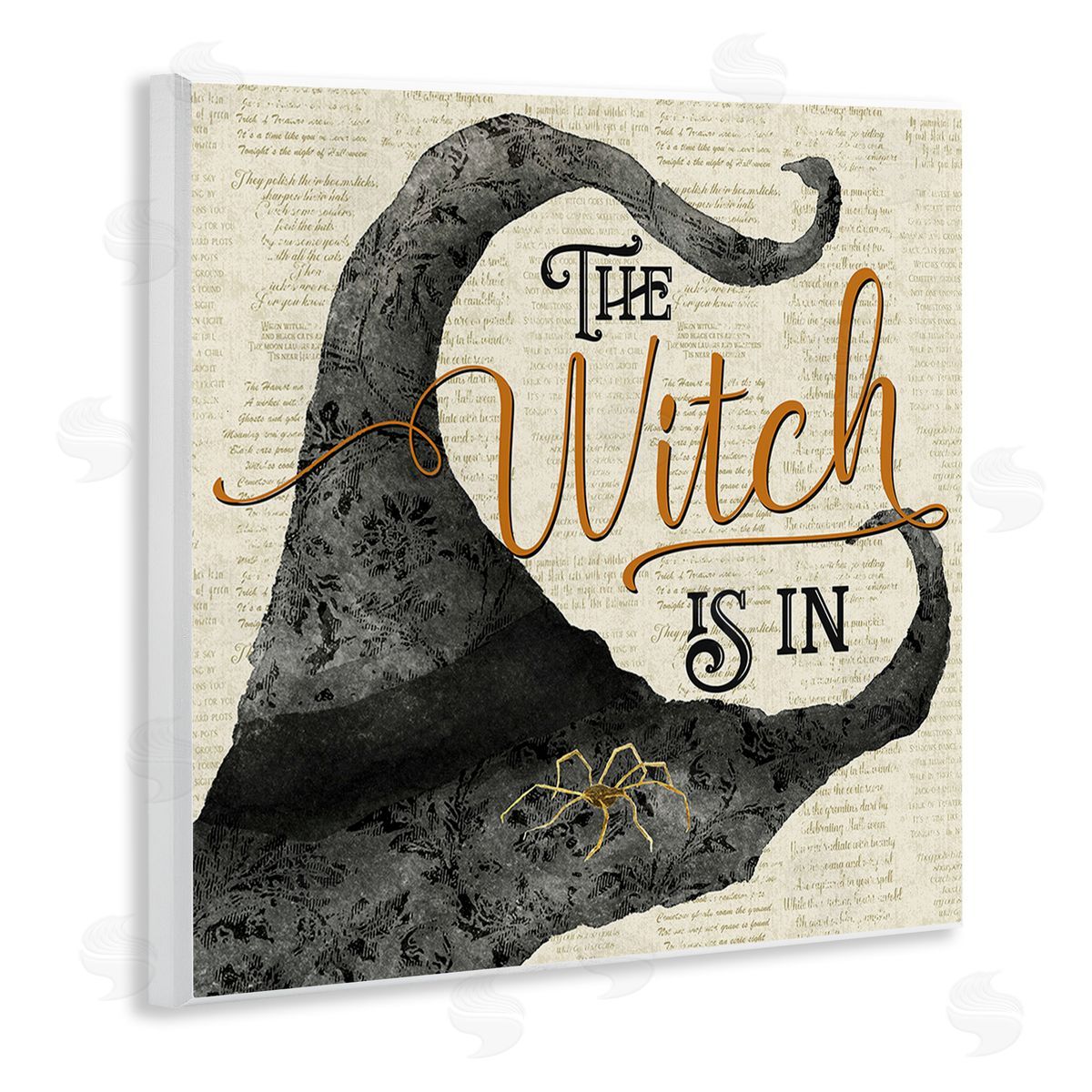 Deane Beesley Vintage Witch Hat Phrase Wooden Wall Plaque Art Print