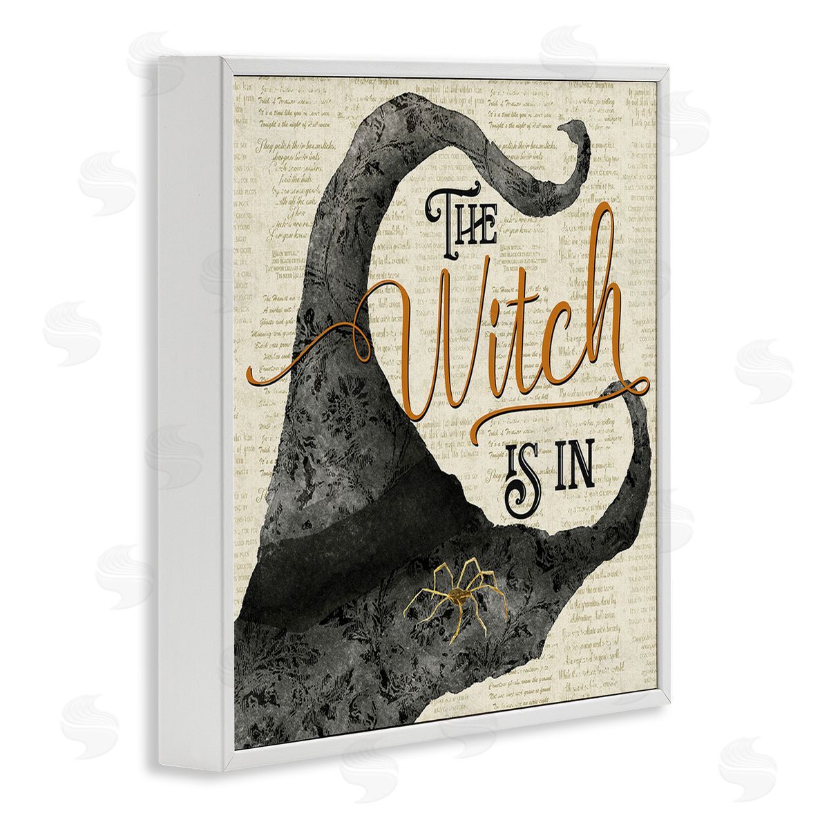 Deane Beesley Vintage Witch Hat Phrase White Framed Giclee Wall Art Print