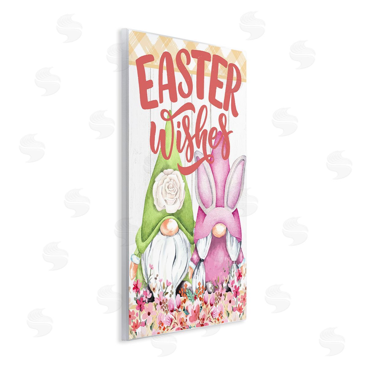 Kim Allen Easter Wishes Gnomes Wooden Wall Plaque Art Print