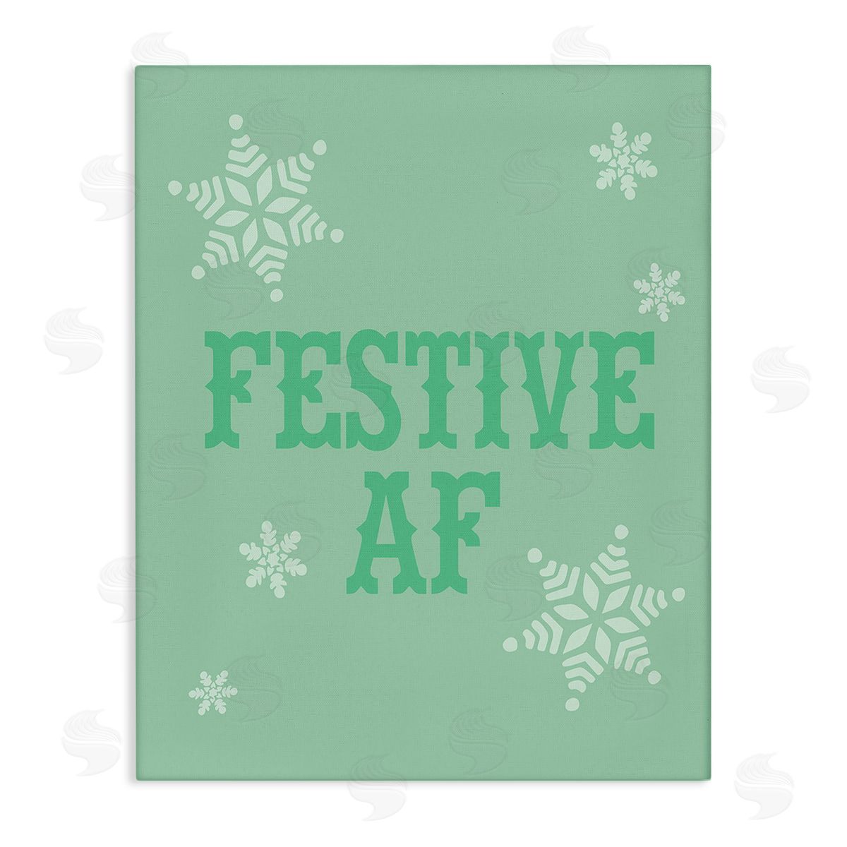 Stupell Studio Funny Festive AF Phrase Canvas Wall Art Print
