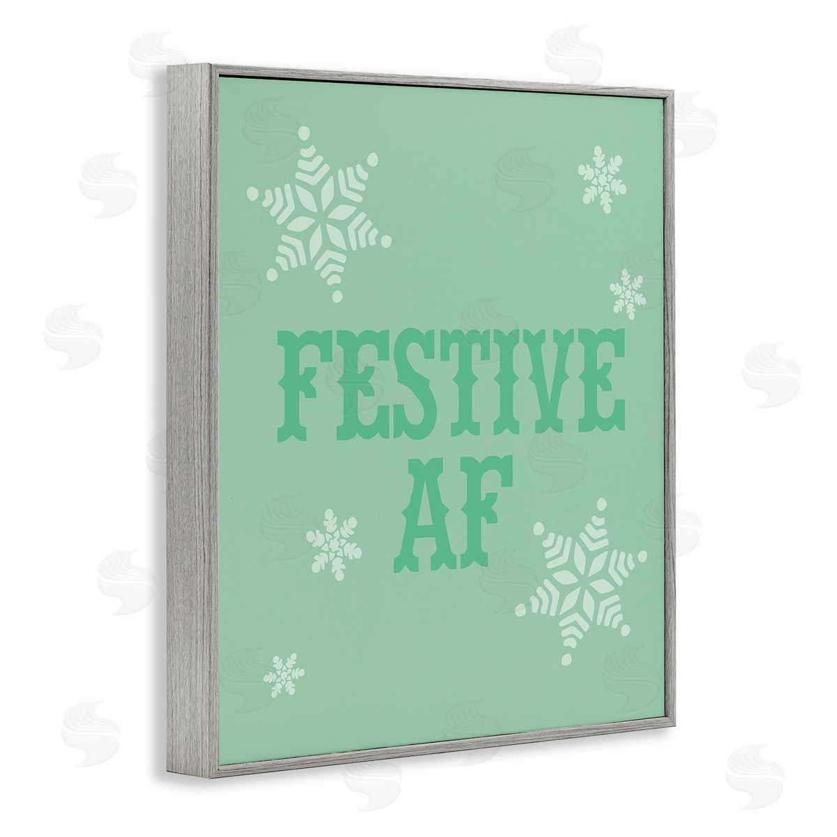 Stupell Studio Funny Festive AF Phrase Gray Framed Giclee Wall Art Print