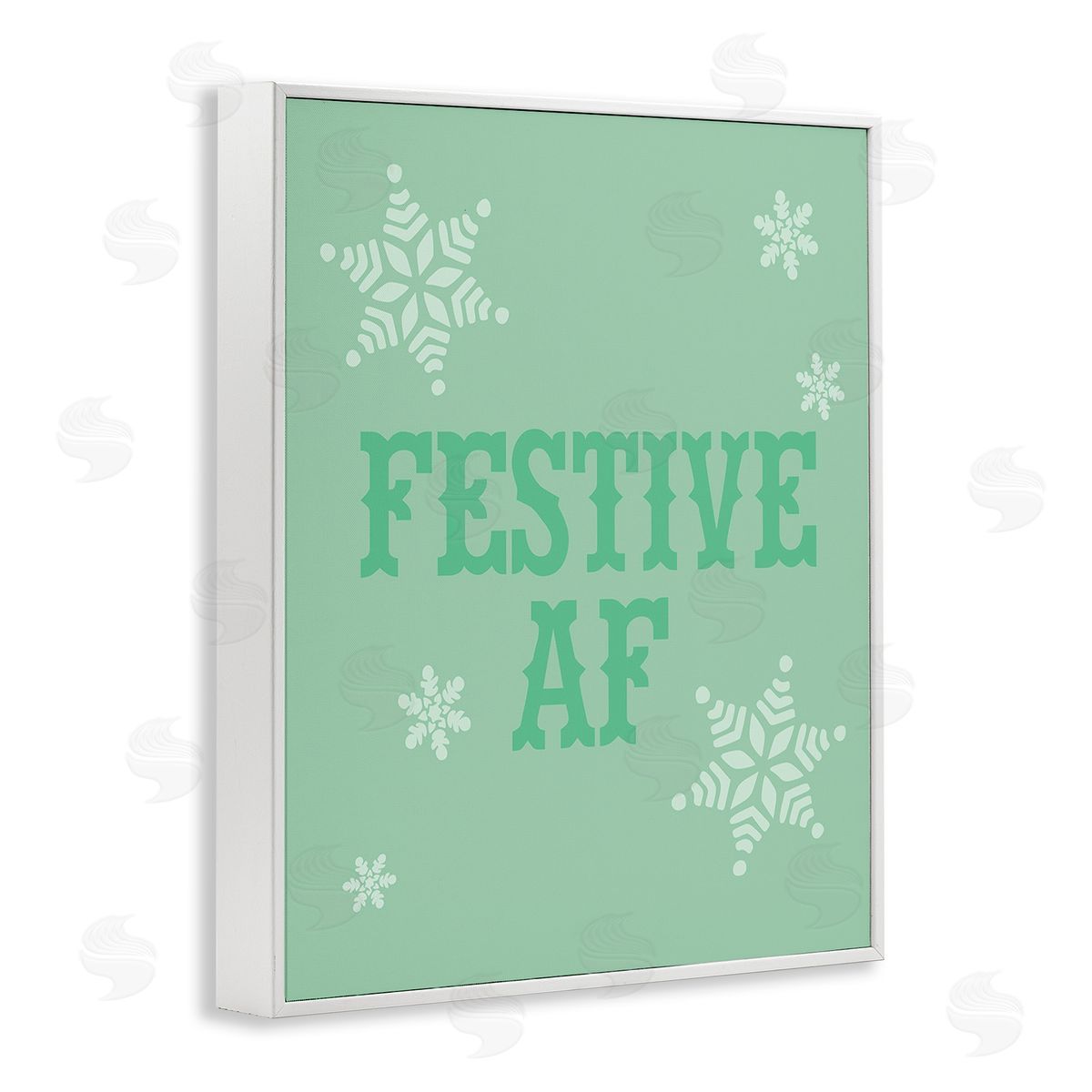 Stupell Studio Funny Festive AF Phrase White Framed Giclee Wall Art Print