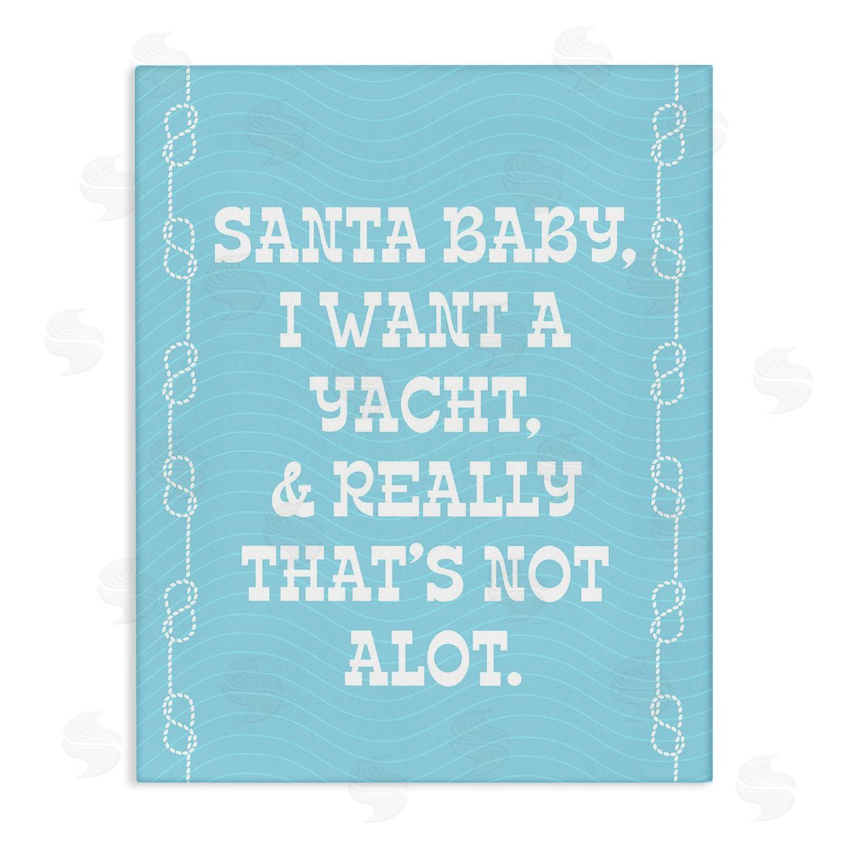 Stupell Studio Funny Yacht For Christmas Canvas Wall Art Print