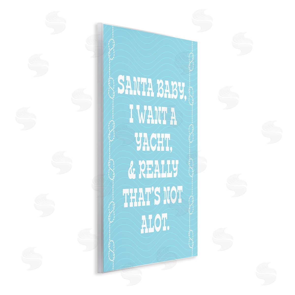 Stupell Studio Funny Yacht For Christmas Wooden Wall Plaque Art Print