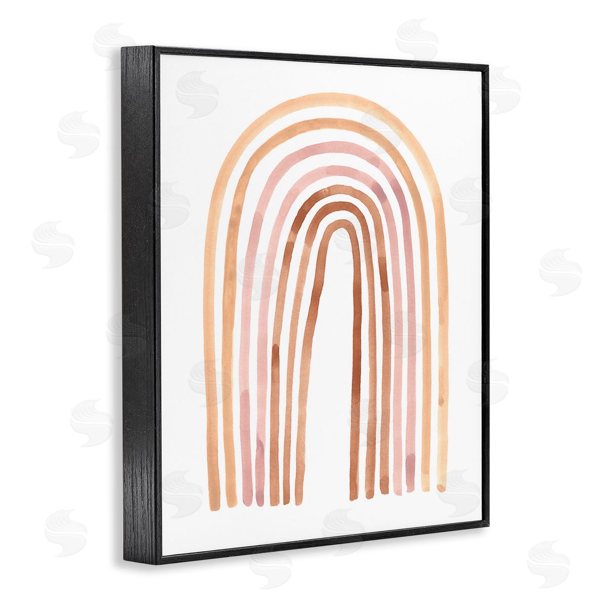 Emma Scarvey Asymmetrical Rainbow Arch Black Framed Giclee Wall Art Print