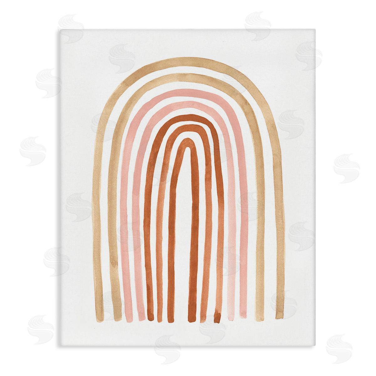 Emma Scarvey Neutral Rainbow Arches Canvas Wall Art Print