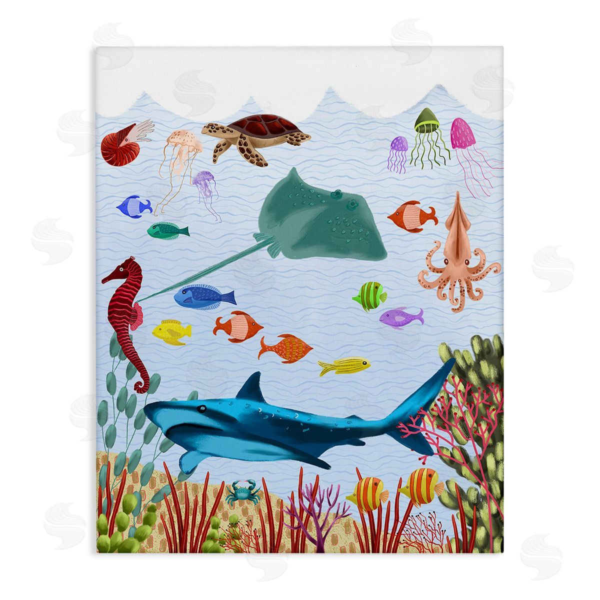 Regina Moore Underwater Marine Life Canvas Wall Art Print