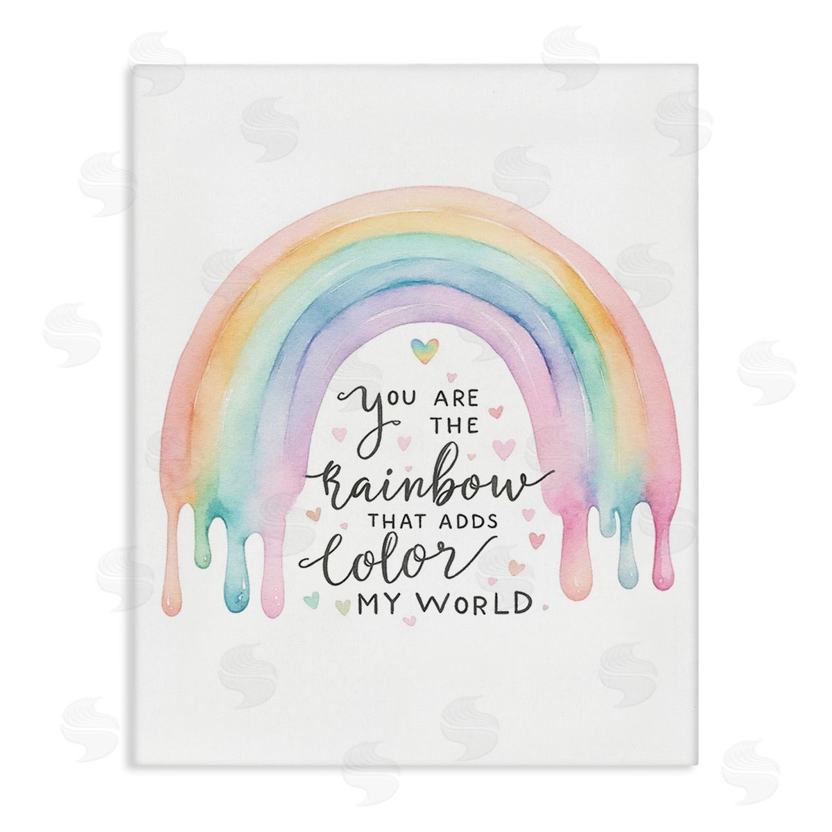 Amanda Greenwood Dripping Inspirational Rainbow Canvas Wall Art Print