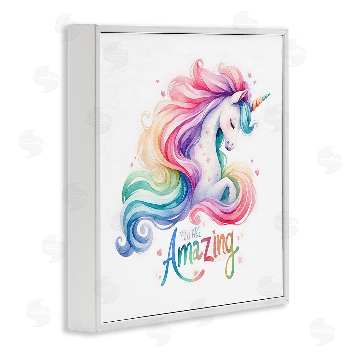 Amanda Greenwood You Are Amazing Unicorn White Framed Giclee Wall Art Print