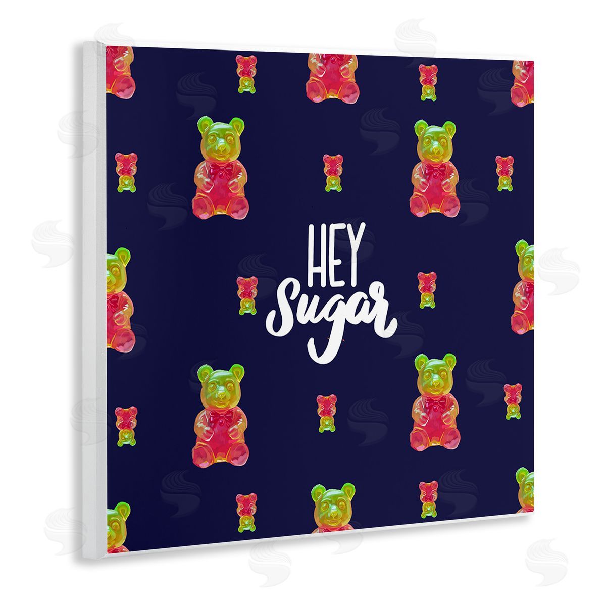 Amelia Noyes Hey Sugar Candy Bear Wooden Wall Plaque Art Print