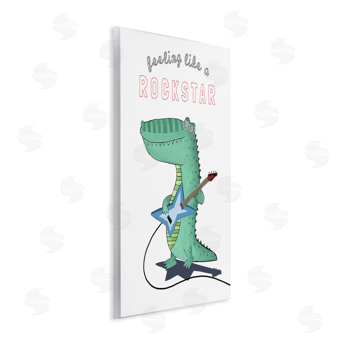 Carla Daly Like a Rockstar Alligator Wooden Wall Plaque Art Print