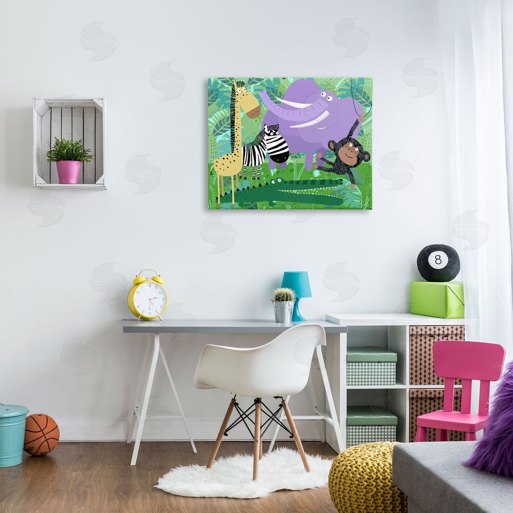 Carla Daly Jungle Wildlife Animals Canvas Wall Art Print in Room